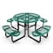 Flash Furniture Creekside Round Outdoor Picnic Table, Green Top/Seat, Black Frame, Mesh Metal Top, 46 in SLF-EMR-46-GN-GG - alternate 3